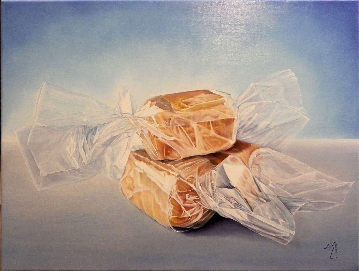 Huile sur toile hyperréalisme de Martine Cadoret