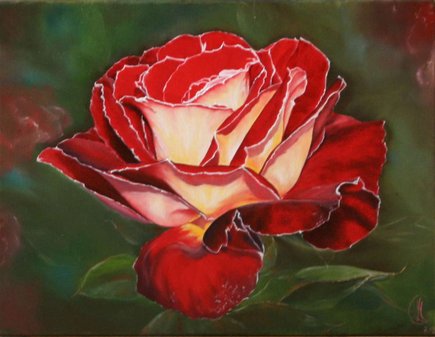 Rubis Huile sur toile : 40 x 30 cm